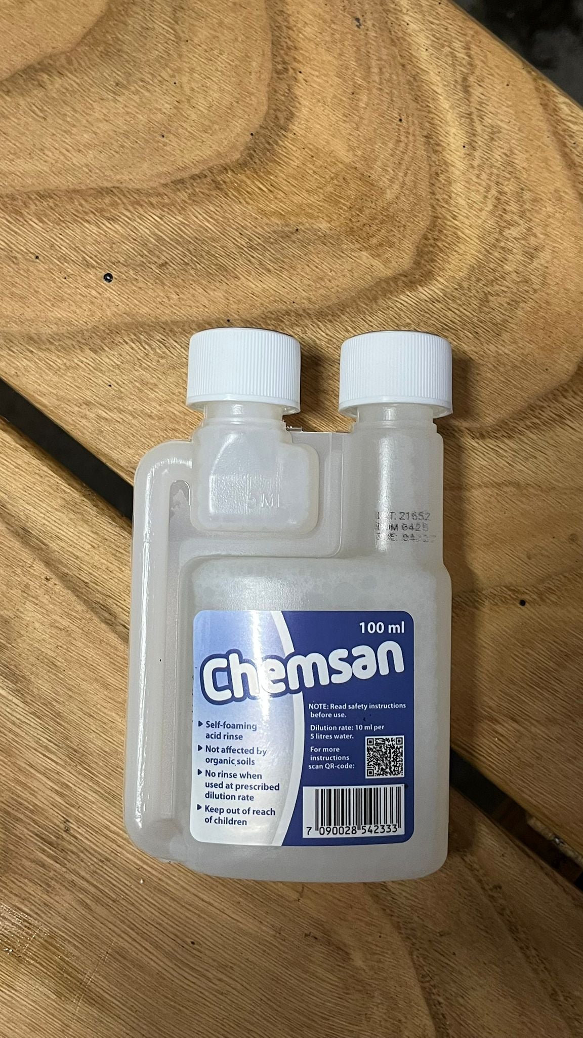 100ml Chemsan Foam Acid No-Rinse Sanitiser