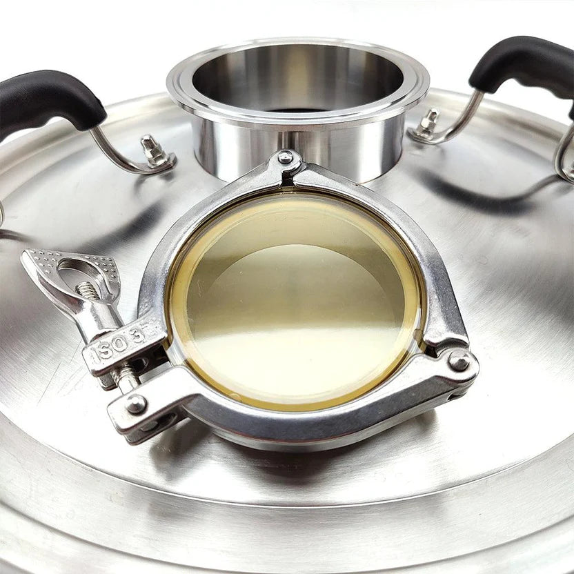 AlcoEngine 35L Distillation Lid with 47mm Hole (Glass Sight)