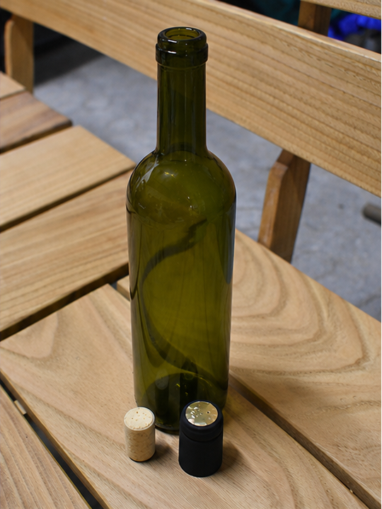 Green 750ml Wine Bottles (With or Without Corks and Caps)