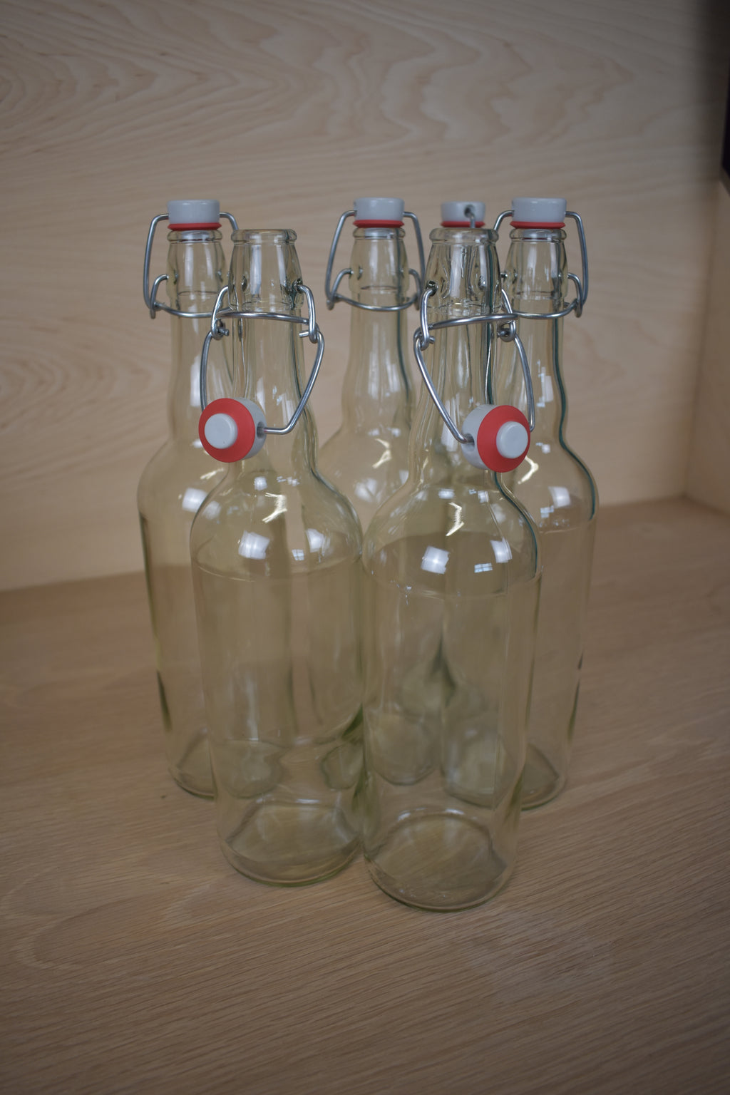750ml Swing Top Clear Glass Bottles