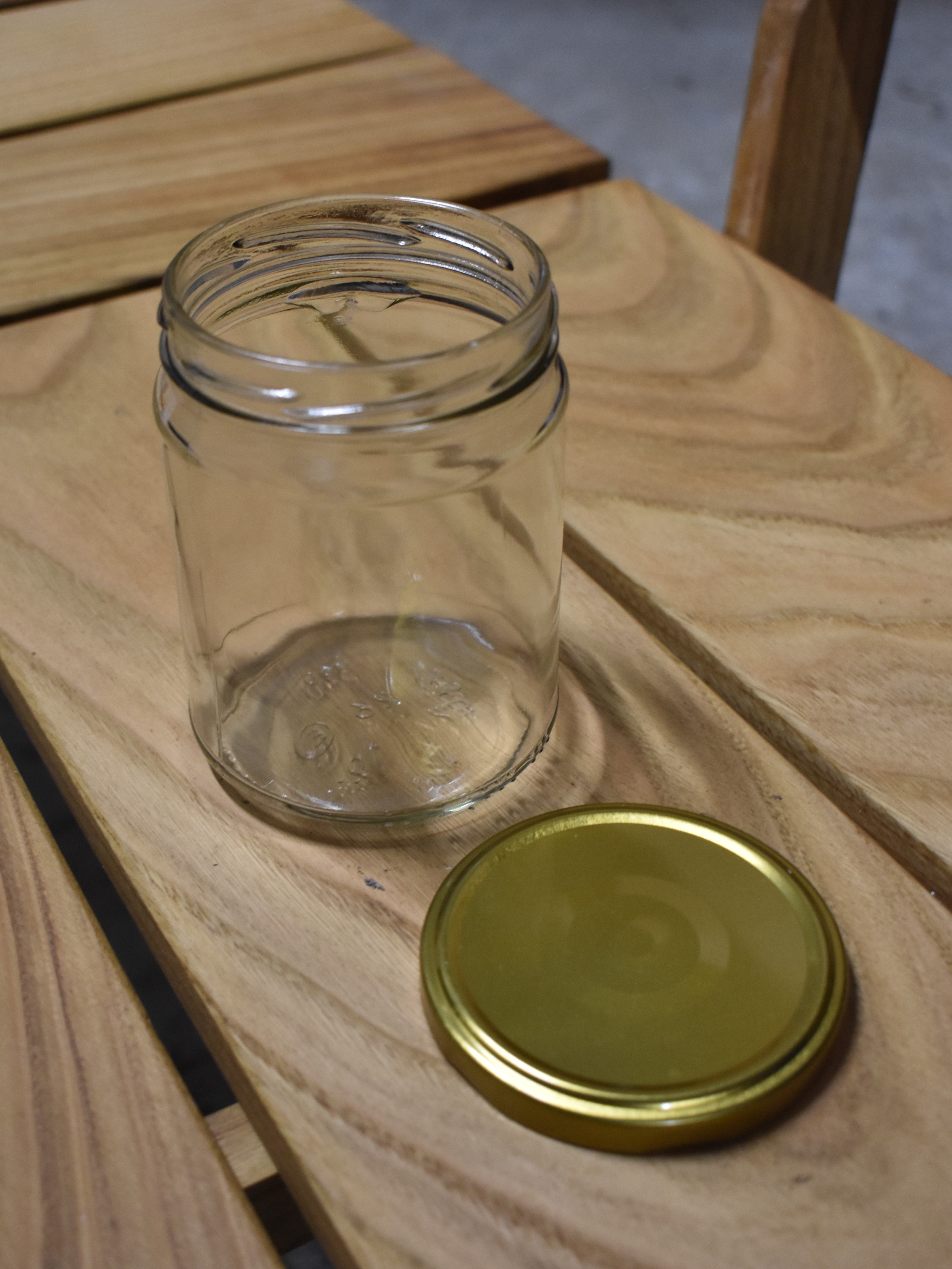 500ml Glass Jar with Gold Screw Cap