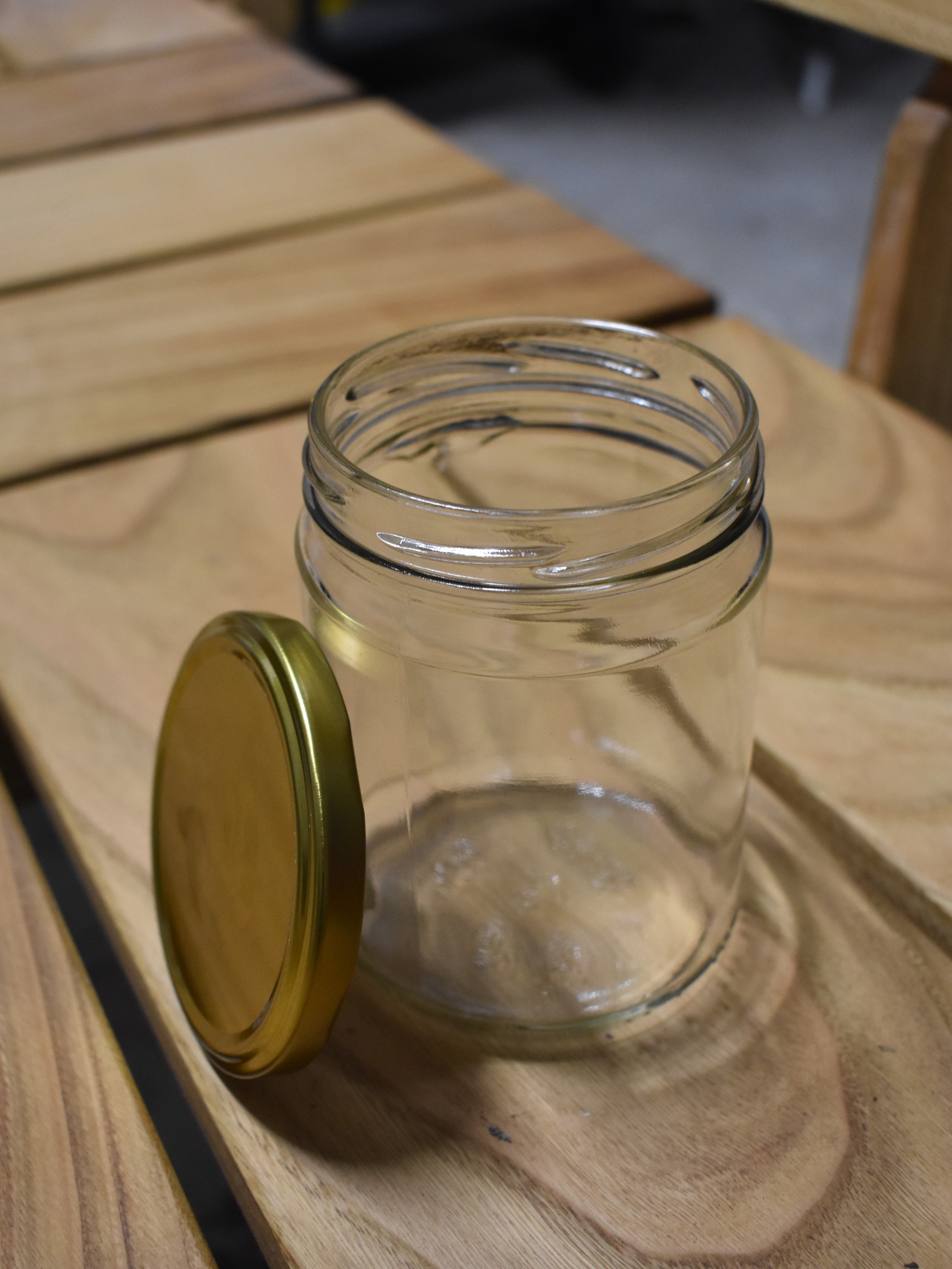 500ml Glass Jar with Gold Screw Cap