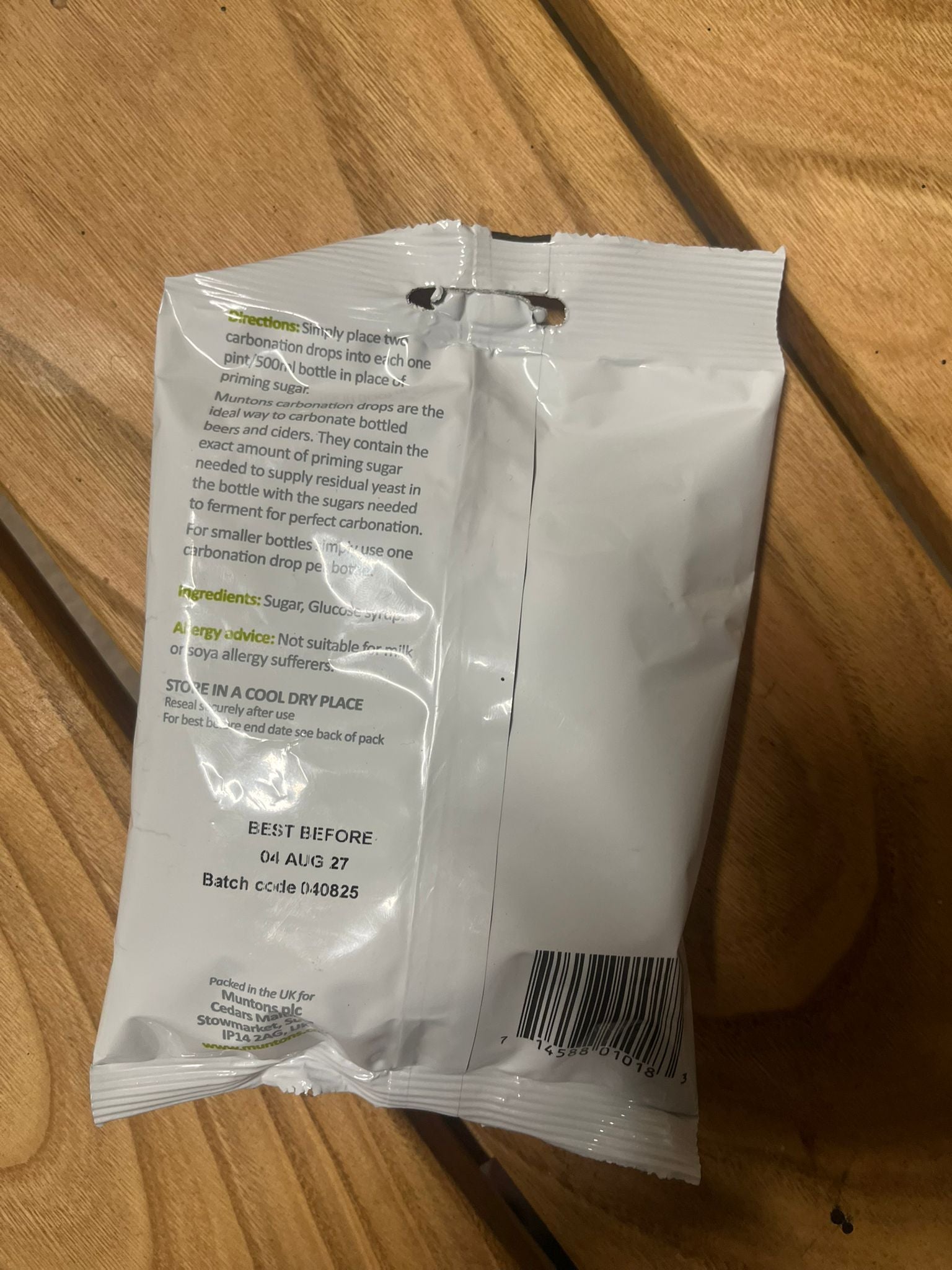 Muntons Carbonation Drops 160g for 40 pints