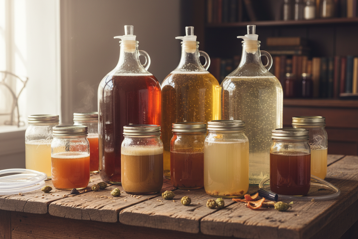 image of jars filled and demijohns too