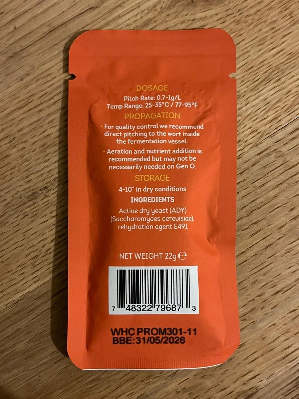 Prometheus: Flavoursome Rum Dry Yeast 22GRAM/32LITRE WHC LABS