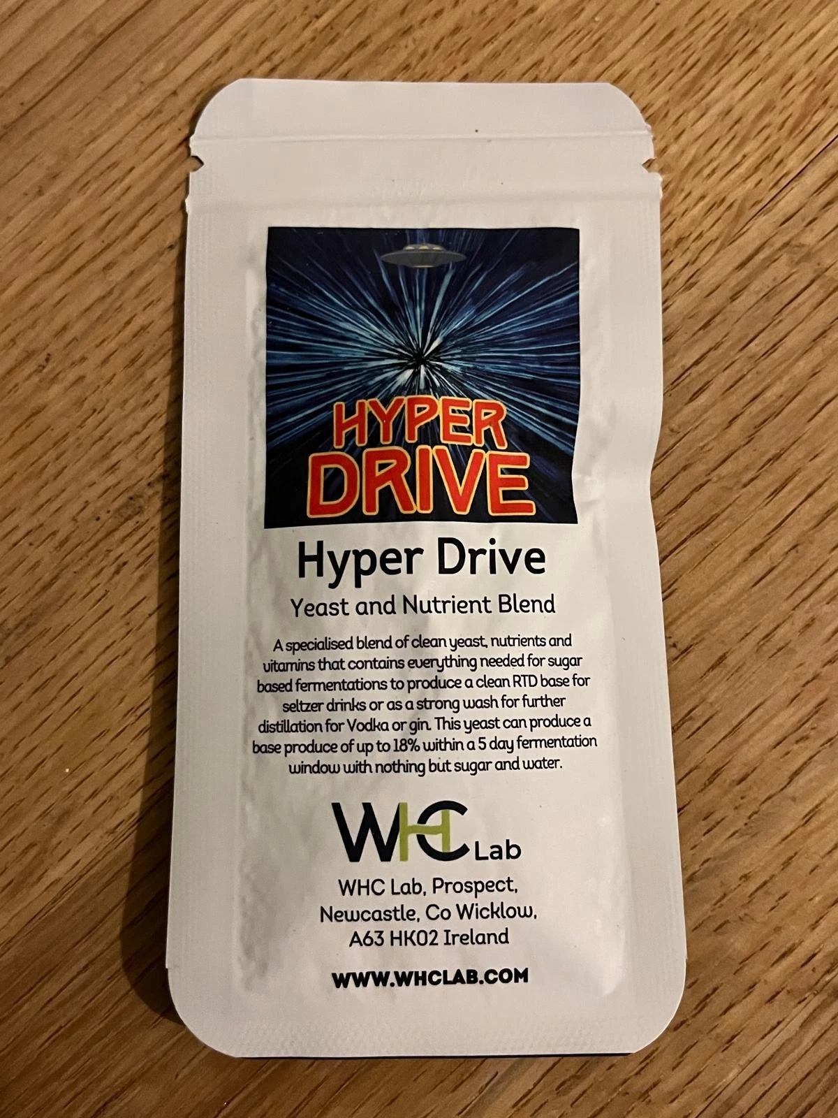 Hyperdrive: Clean Seltzer/Vodka Dry Yeast TURBO YEAST 22GRAM/5.5LITRE WHC LABS