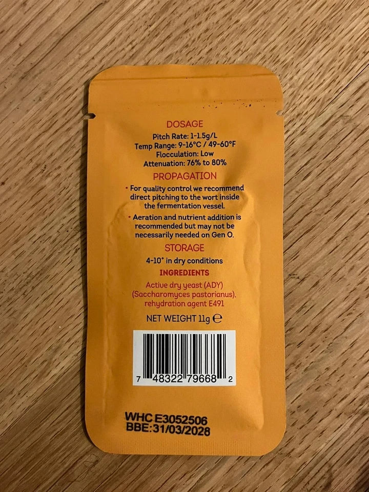 Einstein: German Lager Dry Yeast 11GRAM/22LITRE WHC LABS