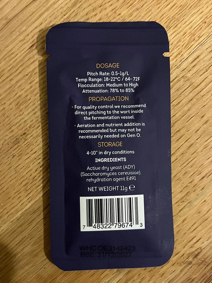 OLD ENGLISH: HERITAGE ALE DRY YEAST 11GRAM/22LITRE WHC LABS