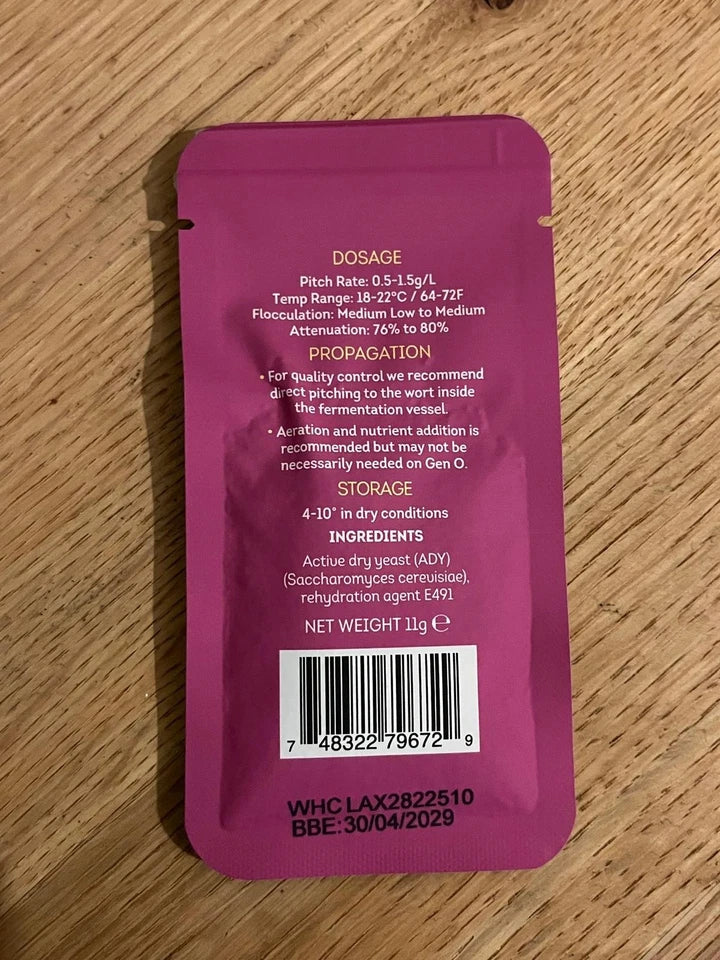 LAX Clean West Coast IPA Dry Yeast (11g / 22L) | WHC Labs Technical Specification