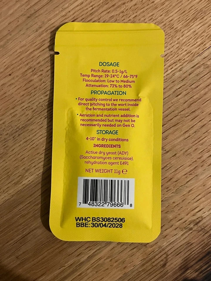 Banana Split: Iconic Wheat Dry Yeast 11GRAM/22LITRE WHC LABS